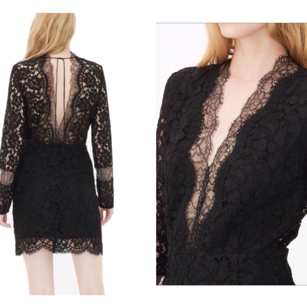 Sandro Paris Megan black lace dress Size 4-6